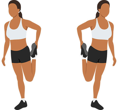 standing quad stretch guide